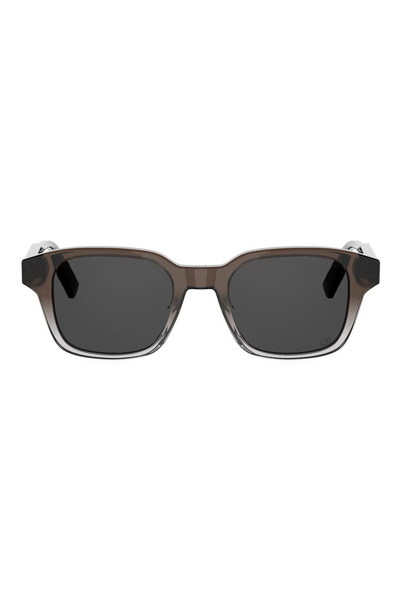 'Dioribbon S1I 48mm Small Geometric Sunglasses, Main, color, DARK BROWN/ OTHER / SMOKE