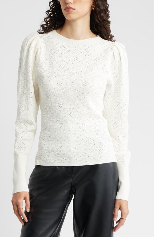 Nordstrom Lacy Open Stitch Sweater In Animal Print