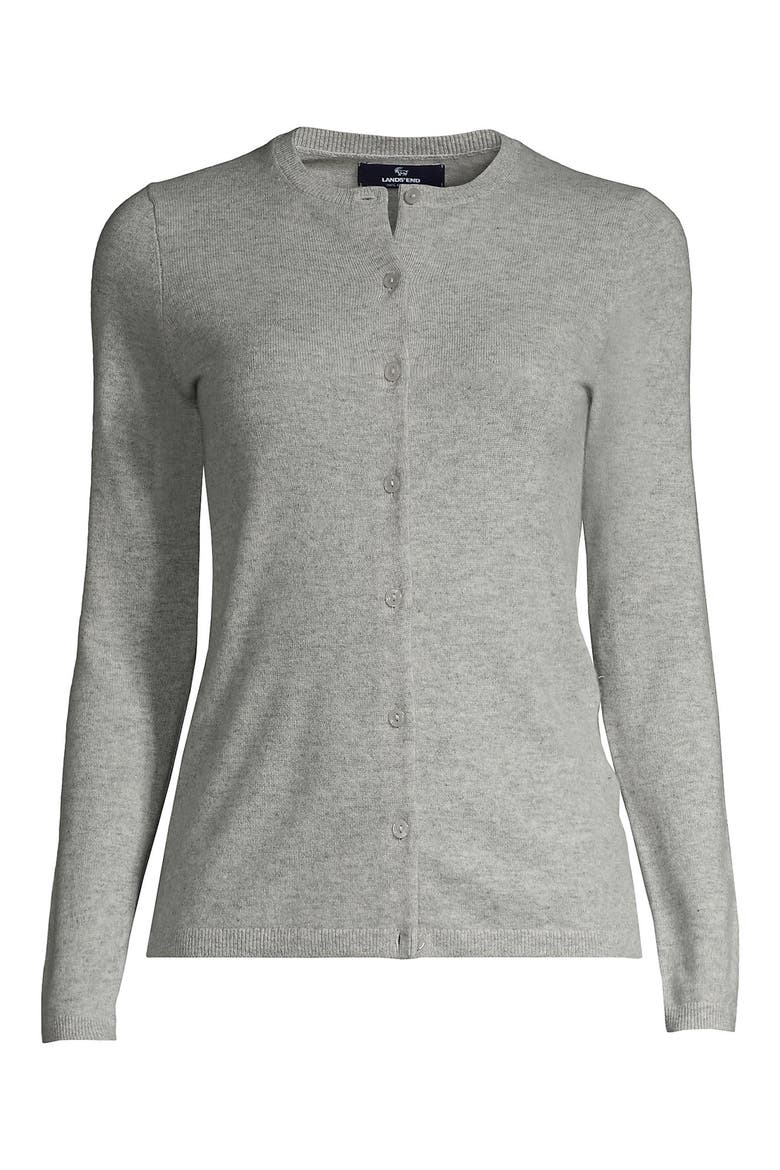 Cashmere Cardigan Sweater, Alternate, color, Gray Heather