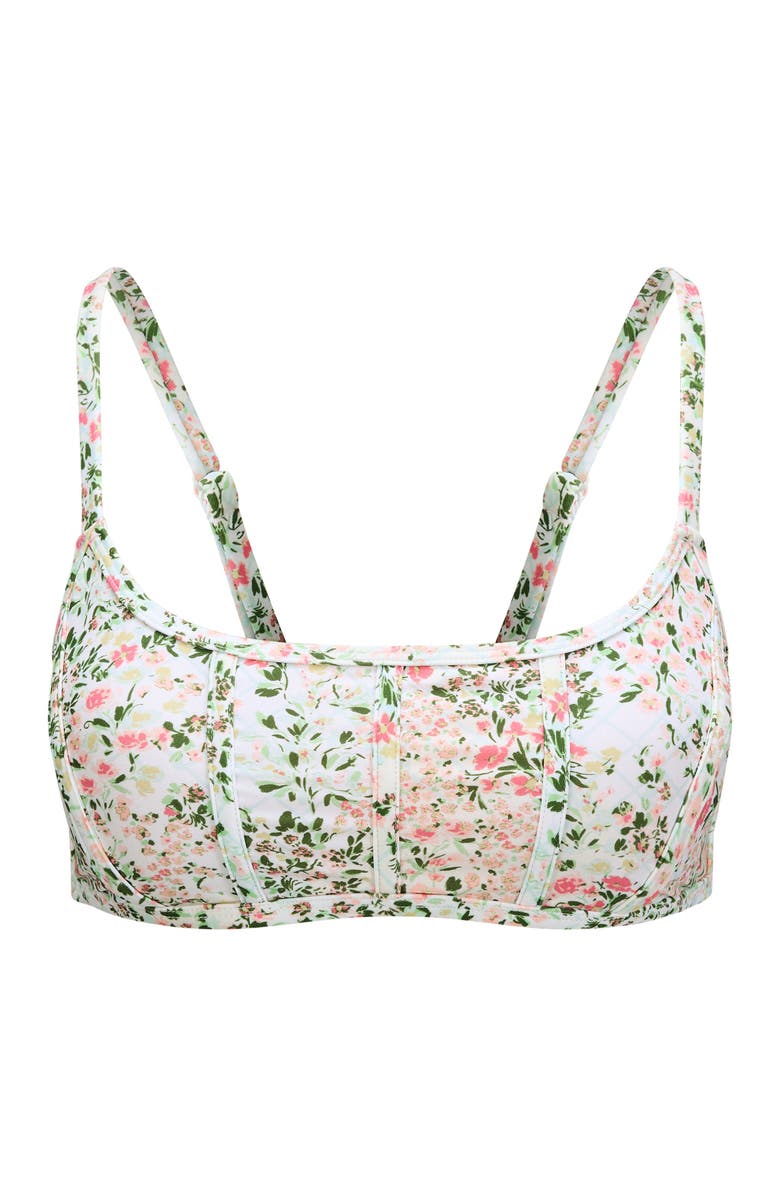 Adore Me Valcea Swimwear Bikini Top, Alternate, color, Floral White