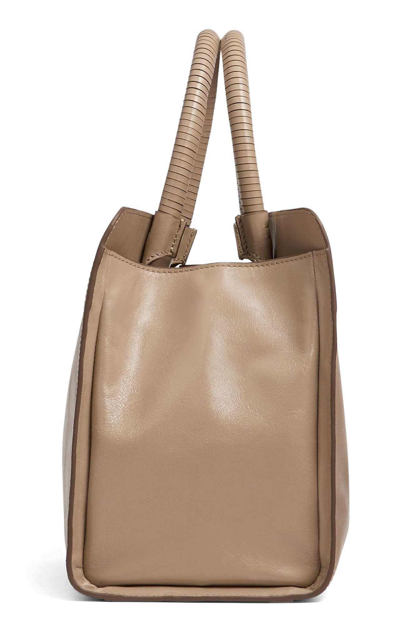 LK Bennett Ella Embossed Leather Tote, Alternate, color, Taupe