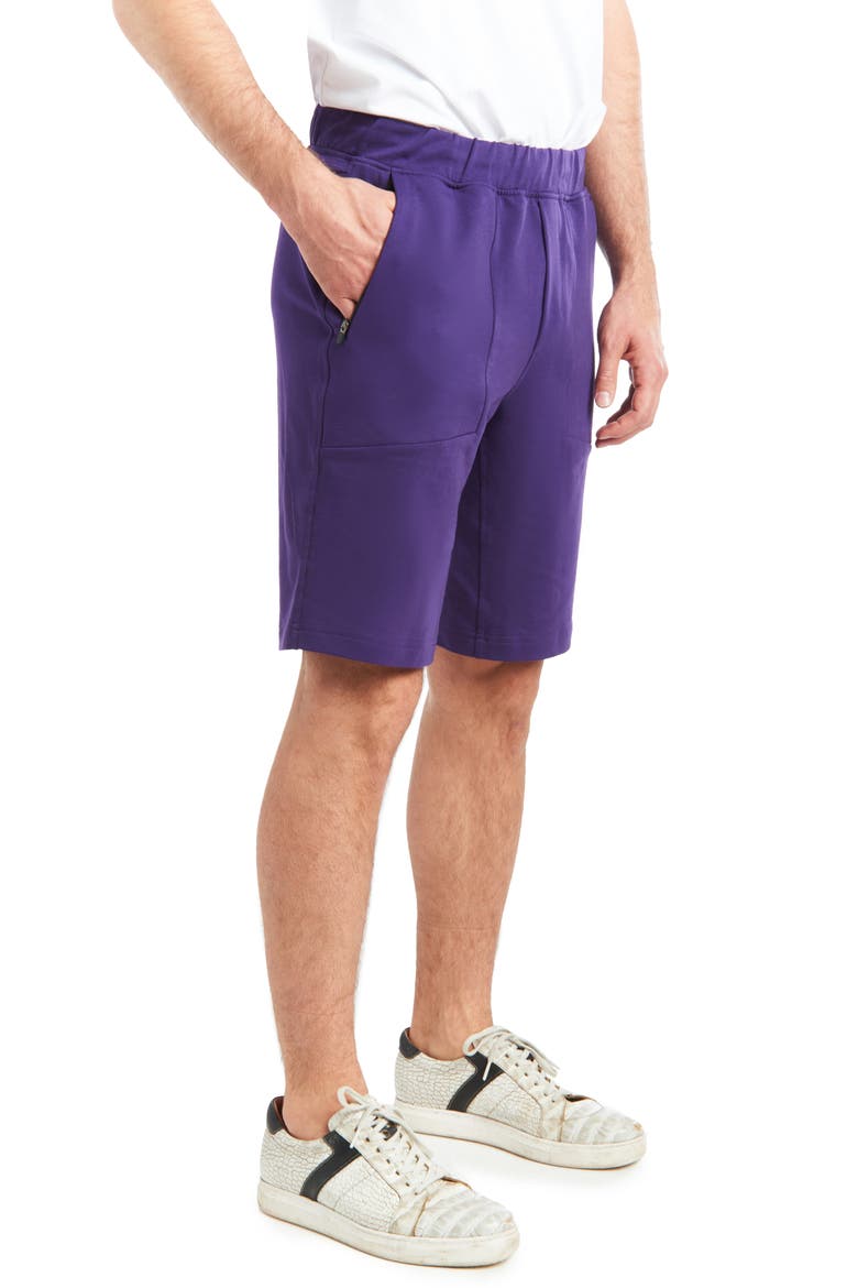 Gigi Solid Shorts, Alternate, color, PURPLE