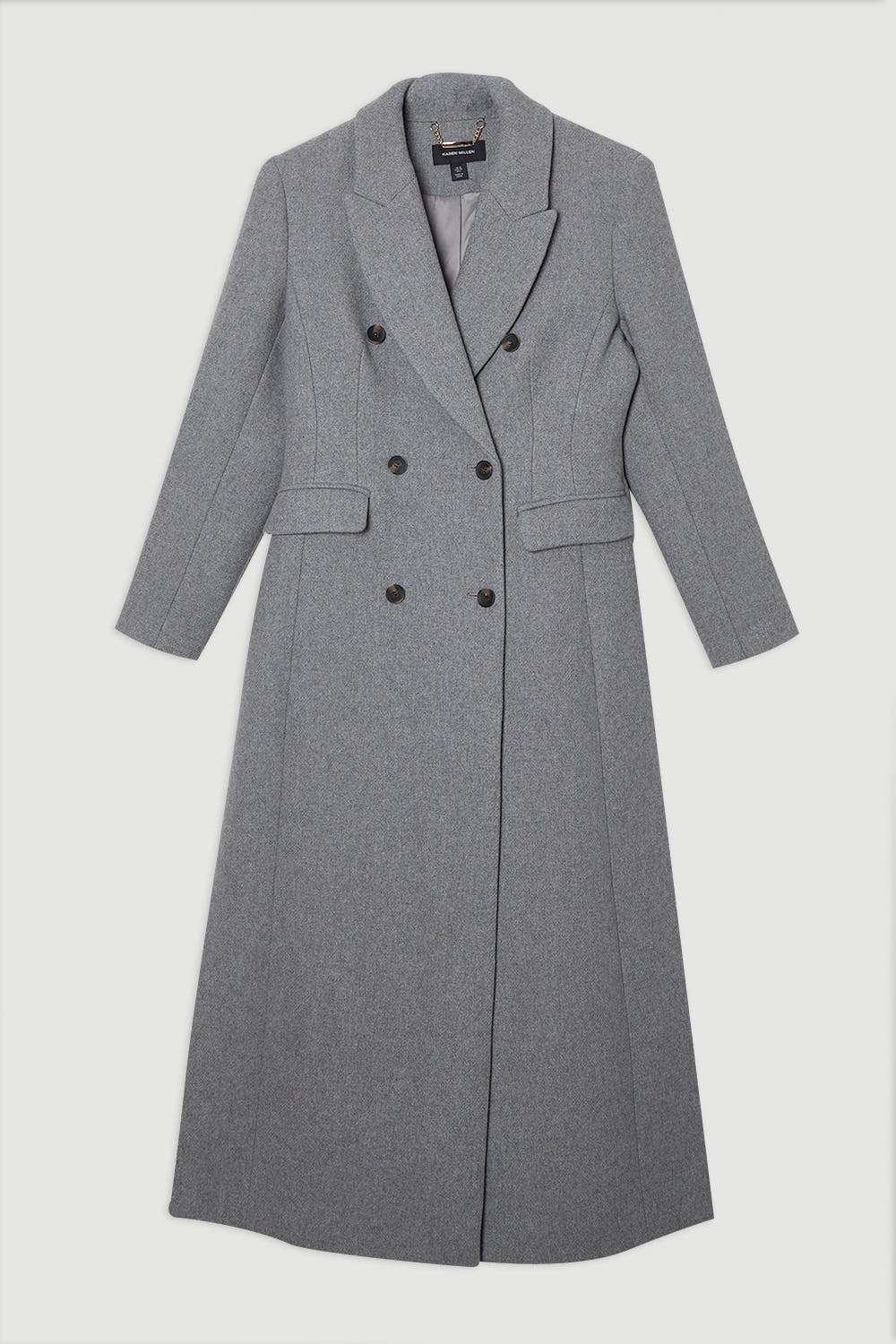 Wool Double Breasted Tailored Maxi Coat - image 2