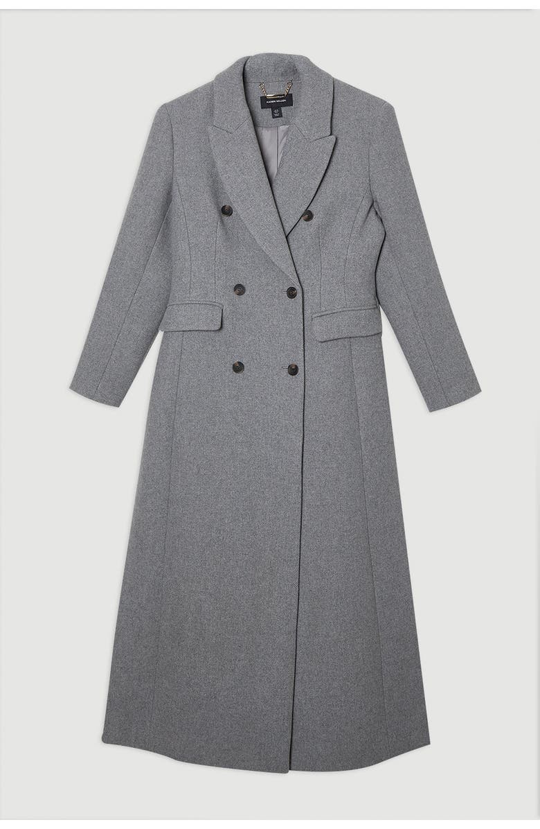 Karen Millen Wool Double Breasted Tailored Maxi Coat, Alternate, color,