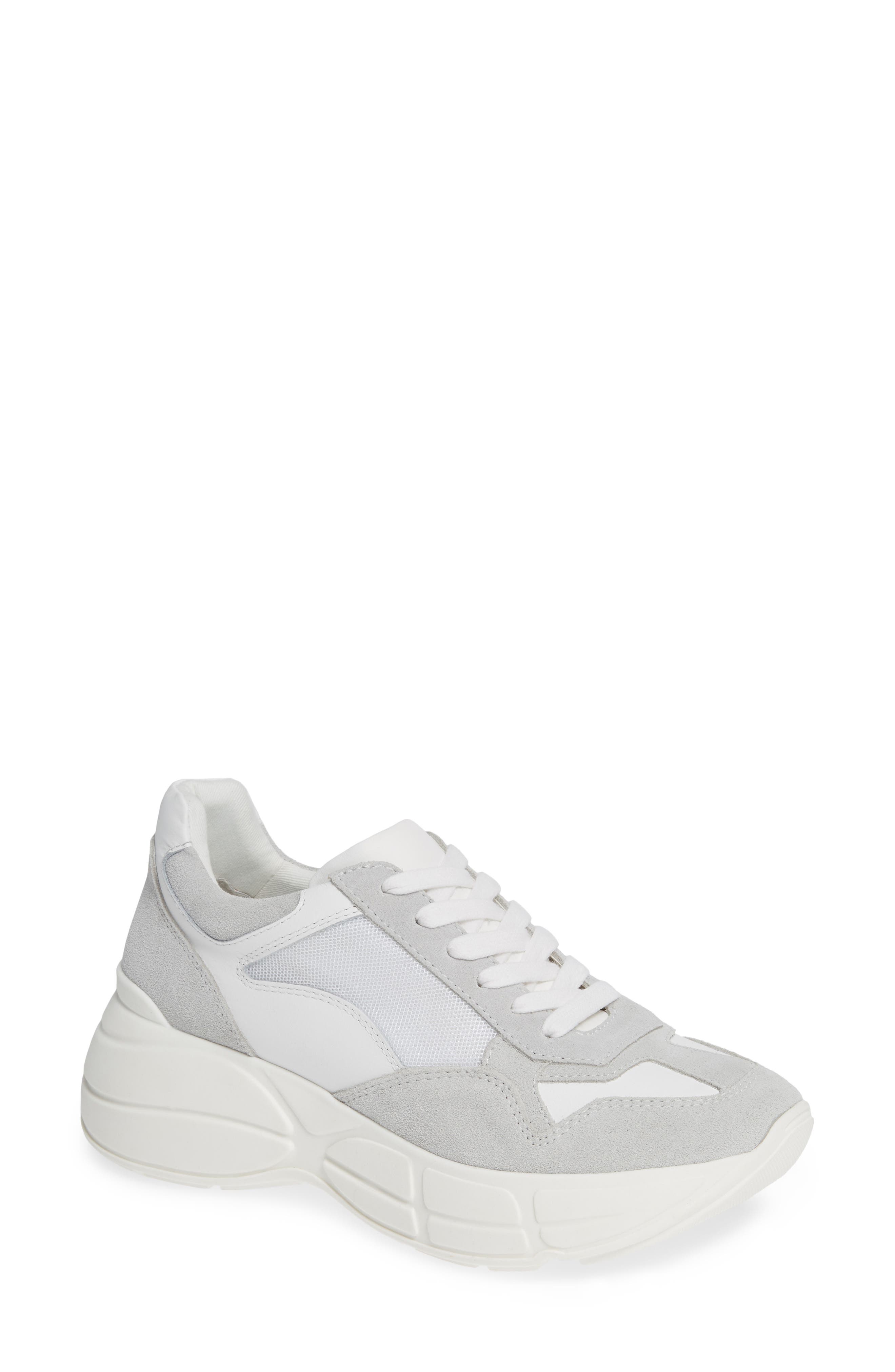 Memory Platform Wedge Sneaker, Main, color, WHITE MULTI