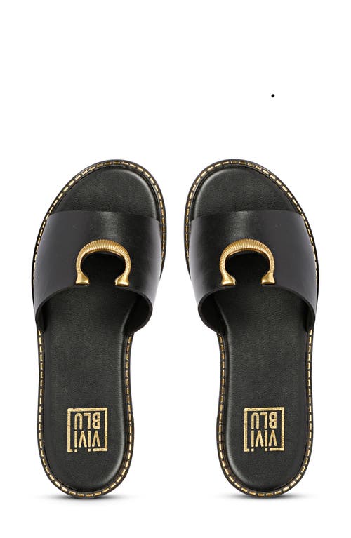 Saint G Amber Slide Sandal In Black
