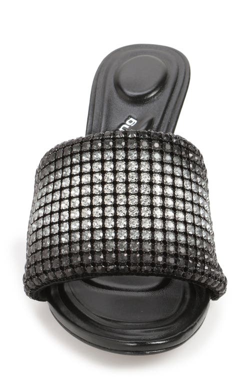 Alexander Wang Heiress 85mm Mule Sandal In Crystal Mesh In Black