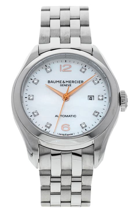 Baume & Mercier Preowned 2014 Clifton M0A10151 Automatic Bracelet Watch, 30mm