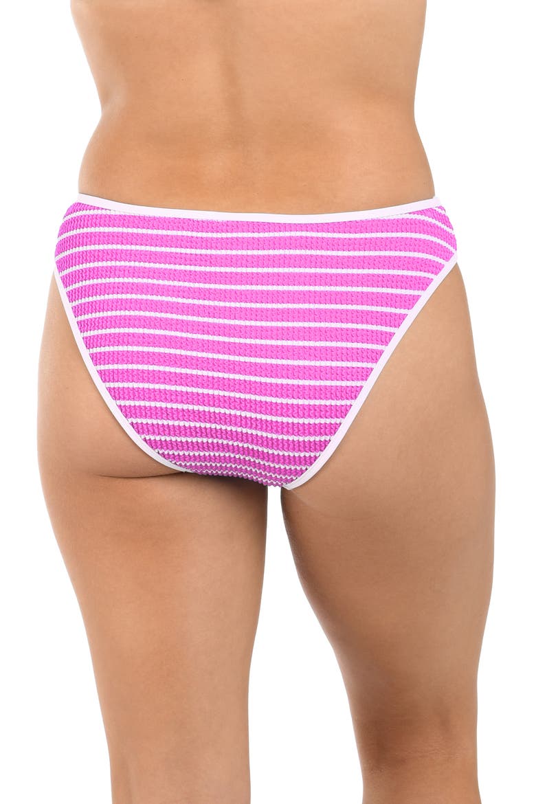 Brenton Textured Hipster Bikini Bottoms, Alternate, color, POP PINK