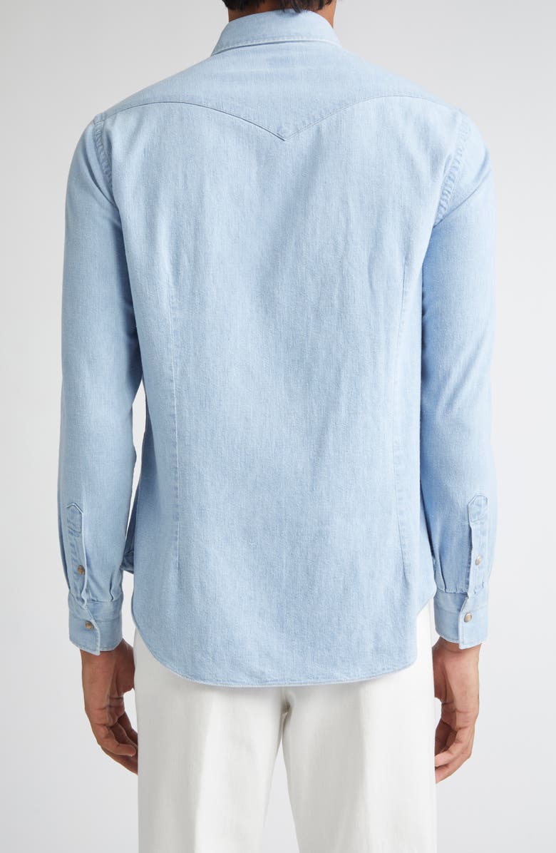 Eleventy Denim Western Shirt, Alternate, color, 08 Zucchero