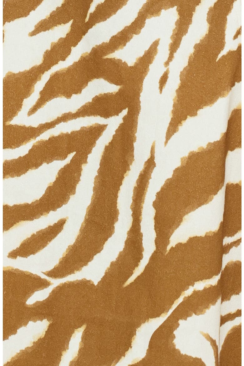 Zebra Stripe Stretch Cotton Twill Skirt, Alternate, color, IVORY BROWN