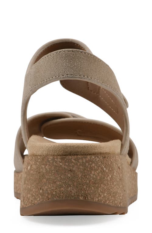 Cliffs By White Mountain Gelato Wedge Sandal In Sandalwood Suede
