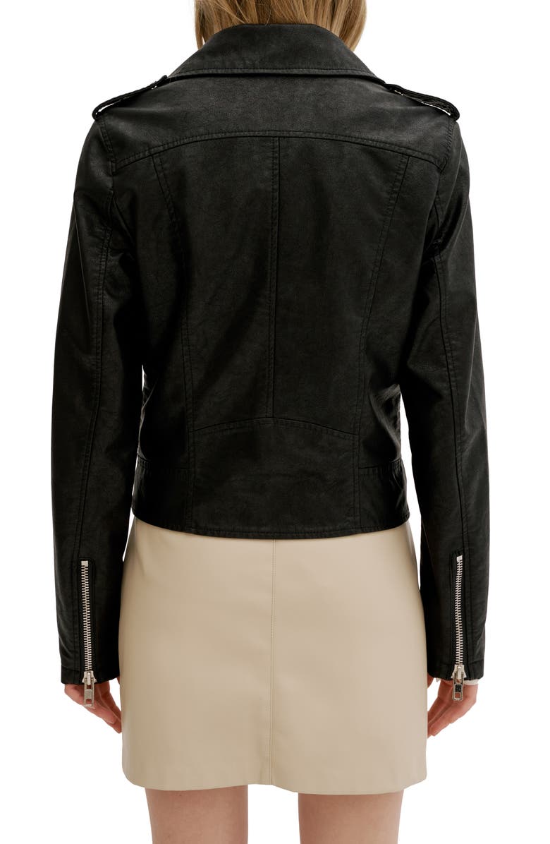 Noize Ivanna Faux Leather Moto Jacket, Alternate, color, 