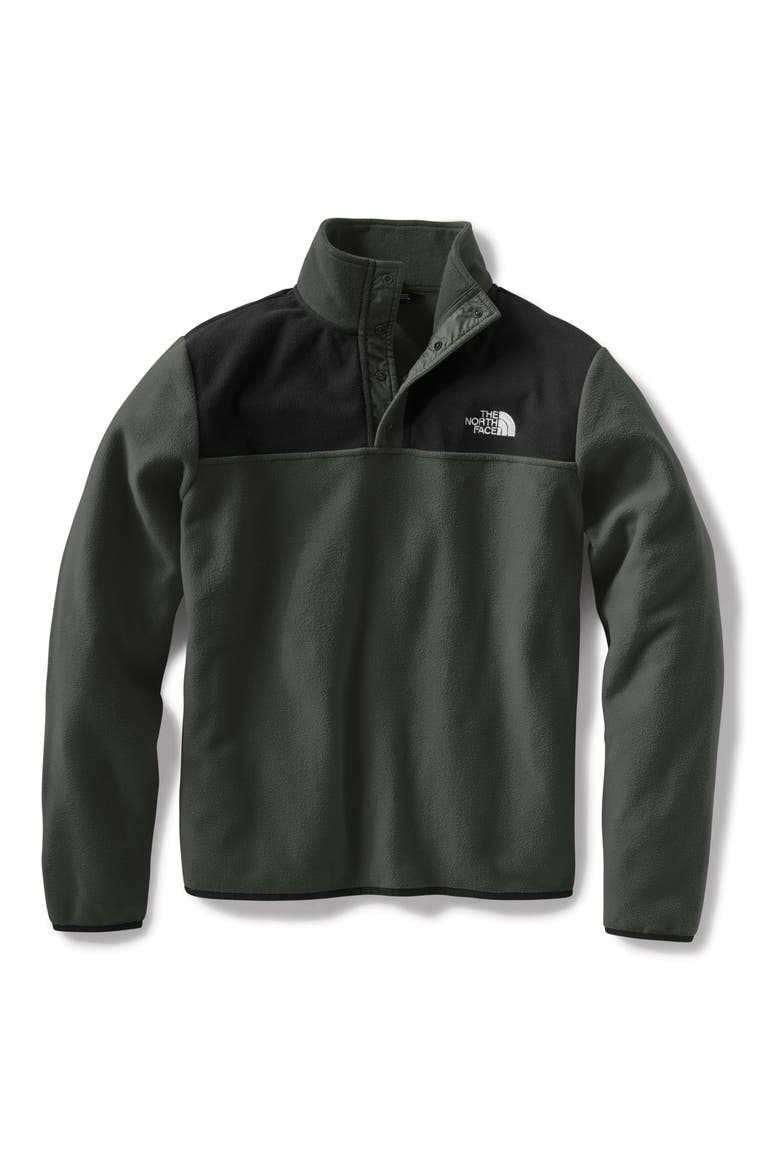 TKA Glacier Snap Neck Pullover, Alternate, color, NEW TAUPE GREEN/ TNF BLACK