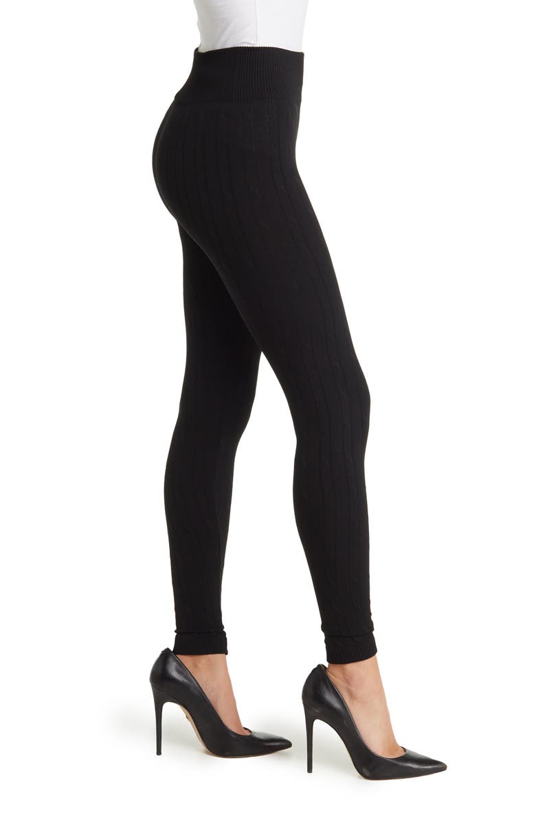 Hue Brushed Cable Knit Leggings, Alternate, color,