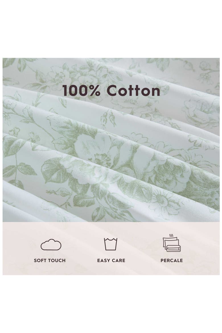 Toile Delight 4-Piece Cotton Sheet Set, Alternate, color, PASTEL GREEN
