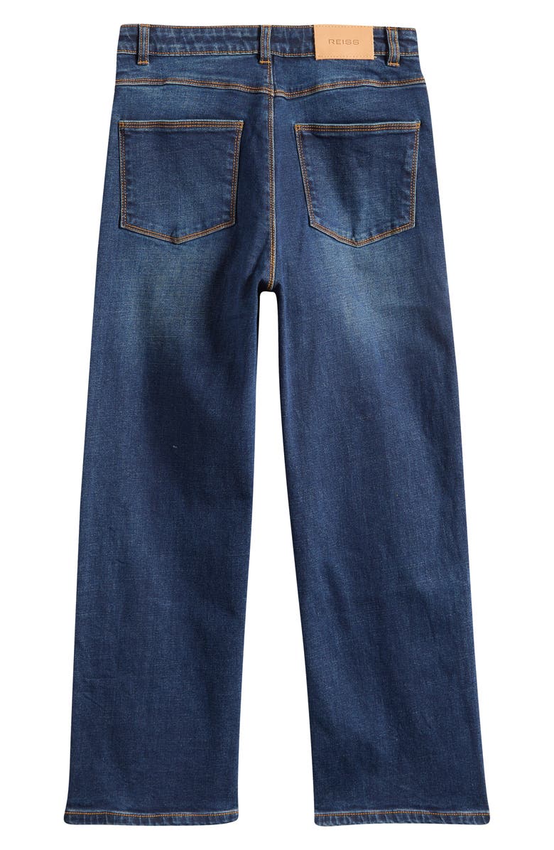 Reiss Kids' Scarlett Wide Leg Jeans, Alternate, color, Indigo