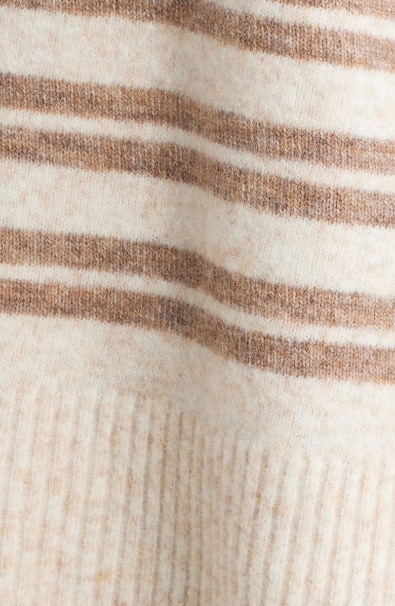 Hatley Double Stripe Mock Neck Sweater, Alternate, color, Cream