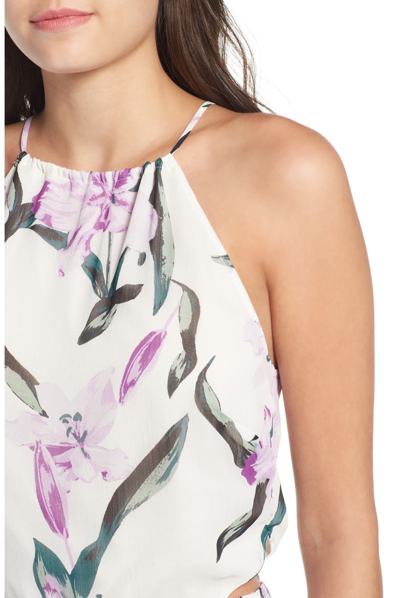 Halter Romper, Alternate, color, IVORY ROMANTIC FLORAL