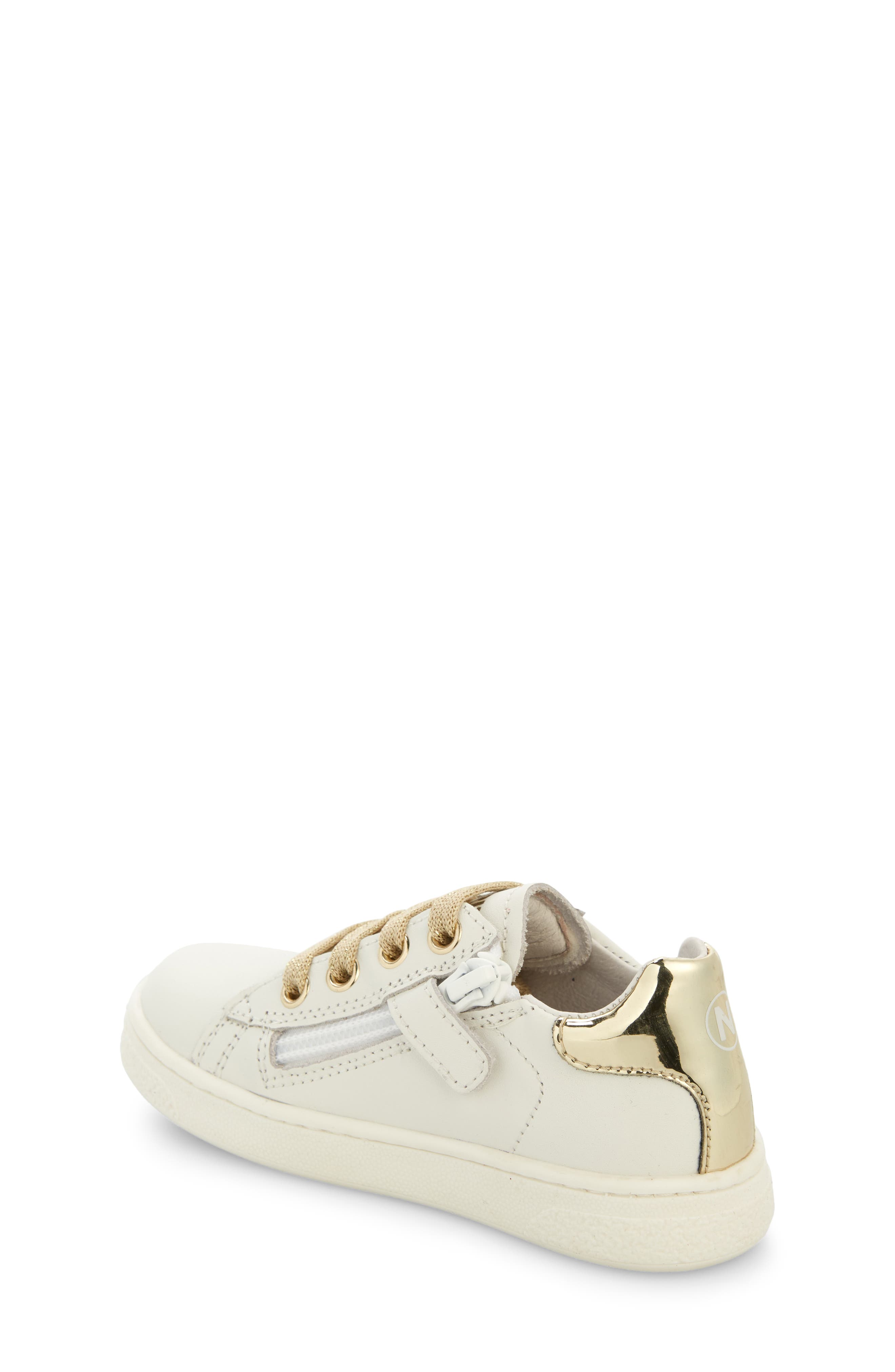 Naturino Hasselt Zip Sneaker, Alternate, color, White-Platinum