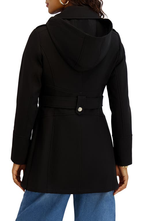 Kensie Water Resistant Soft Shell Jacket In Black