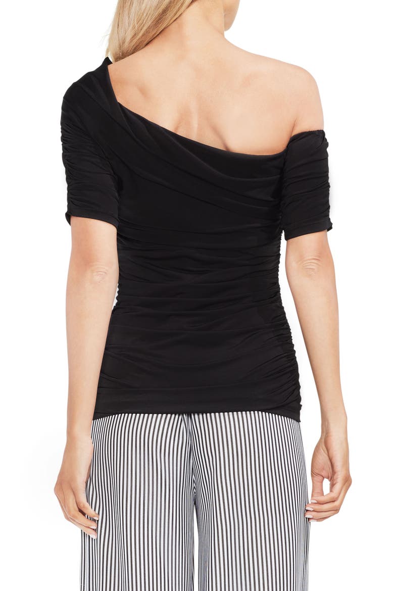 One Shoulder Ruched Top, Alternate, color, RICH BLACK