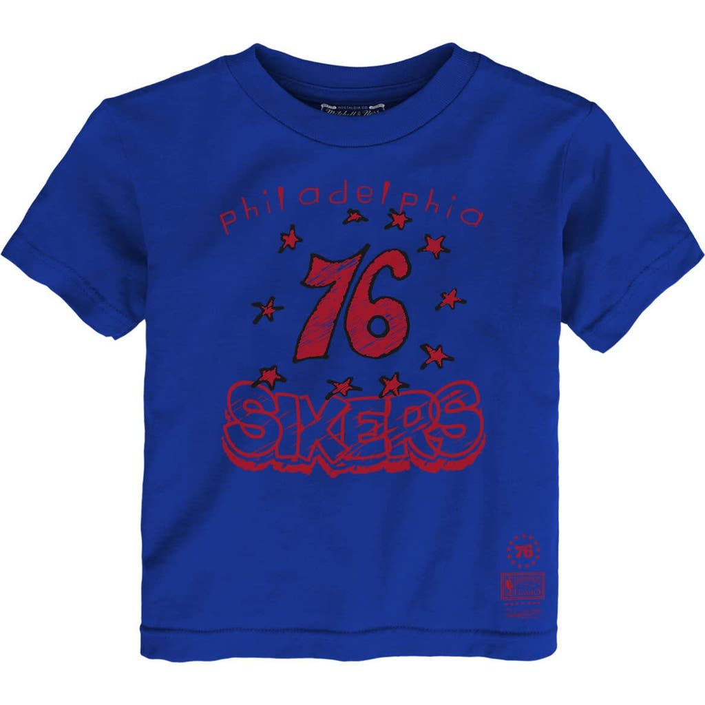 Mitchell & Ness Kids' Toddler Royal Philadelphia 76ers Favorite Team T-shirt In Blue