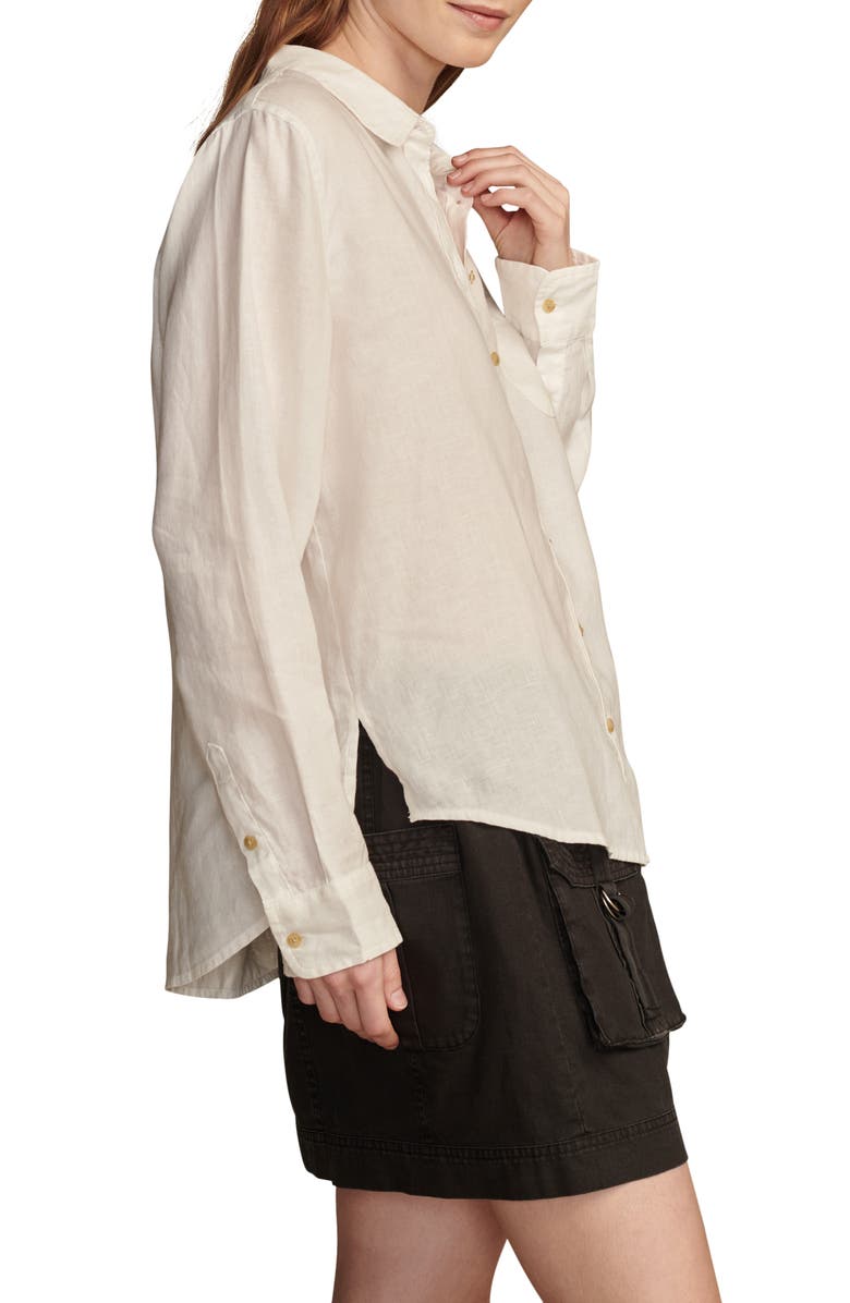 Lucky Brand Prep Linen Button-Up Shirt, Alternate, color,