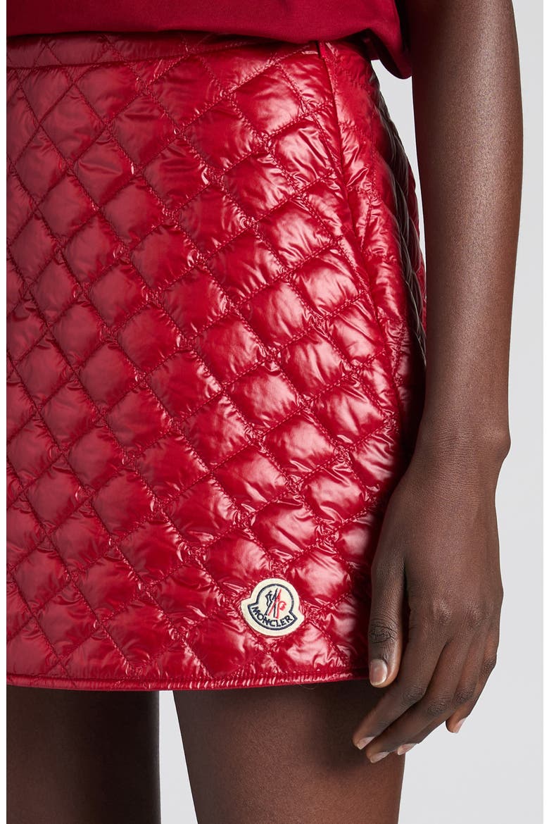 Quilted Miniskirt, Alternate, color, RED AUBURN