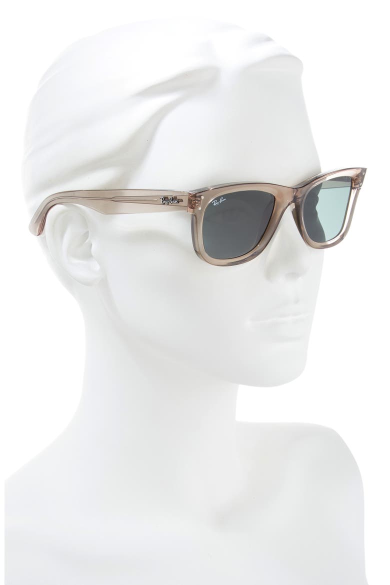 Wayfarer Reverse 50mm Square Sunglasses, Alternate, color, DARK GREEN