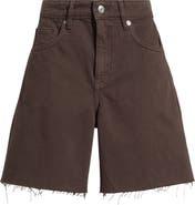 MANGO Raw Hem Denim Bermuda Shorts