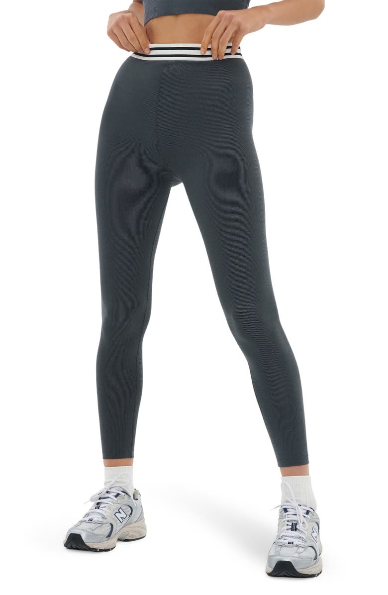 SPLITS59 Bailey High Waist Active Ribbed 7/8 Crop Leggings, Main, color,