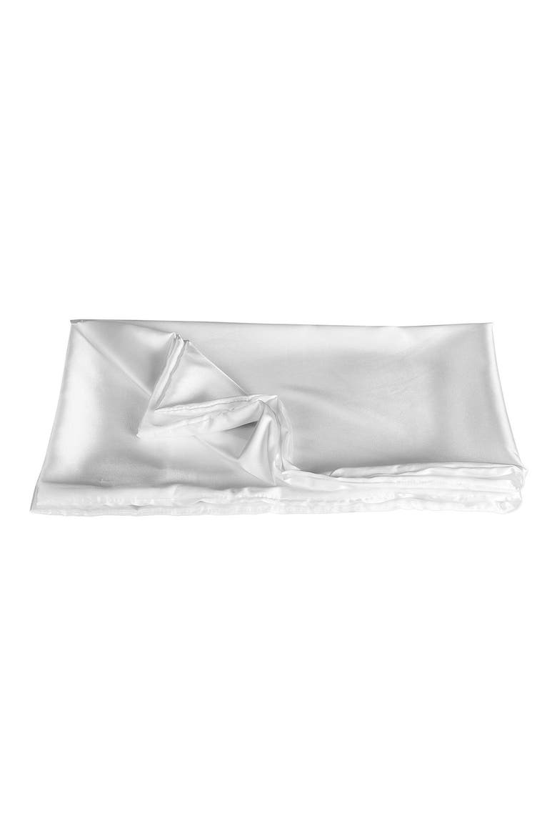 Vegan Satin Pillowcase, Alternate, color, WHITE