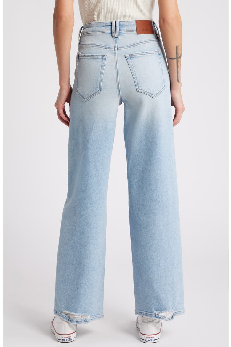 High Waist Wide Leg Jeans, Alternate, color, LIGHT WASH