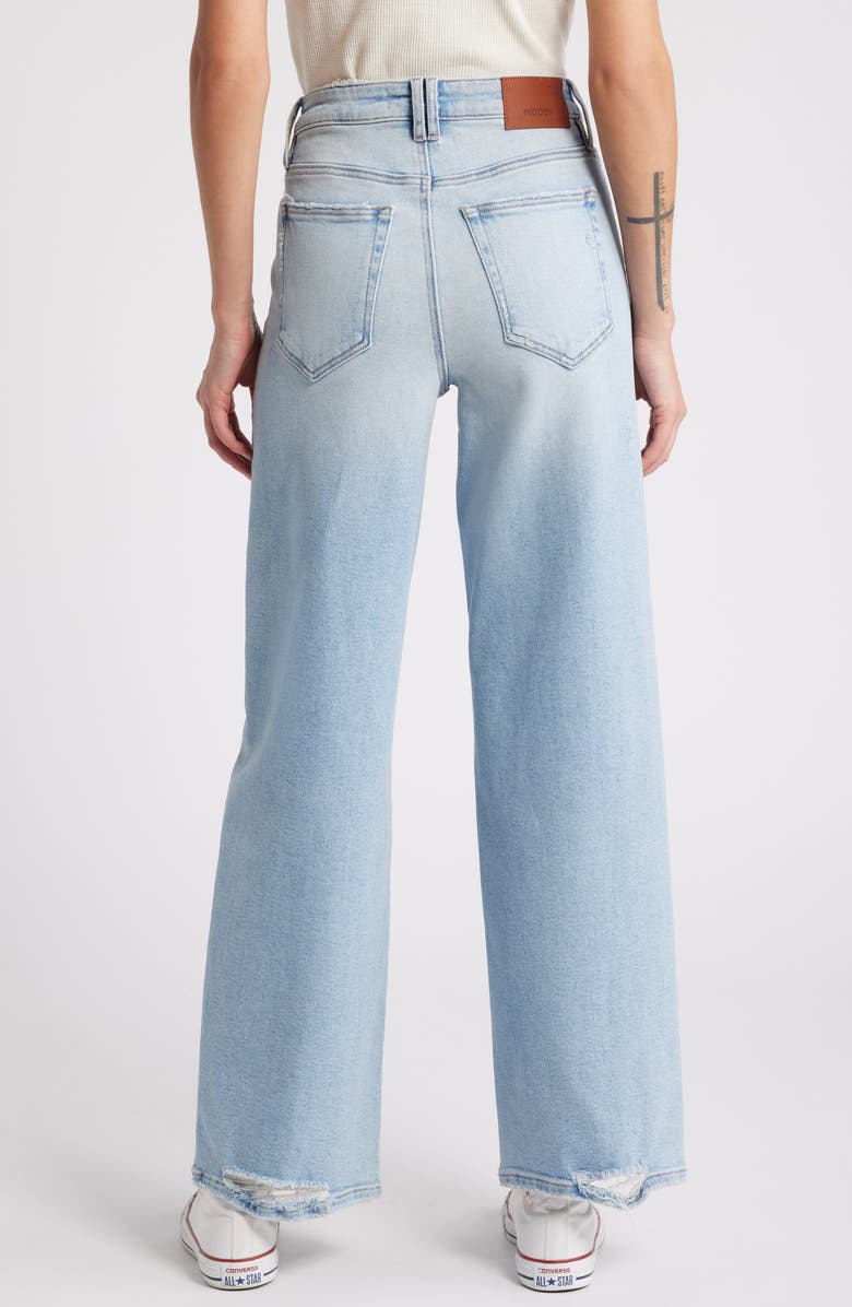 HIDDEN JEANS High Waist Wide Leg Jeans, Alternate, color, Light Wash