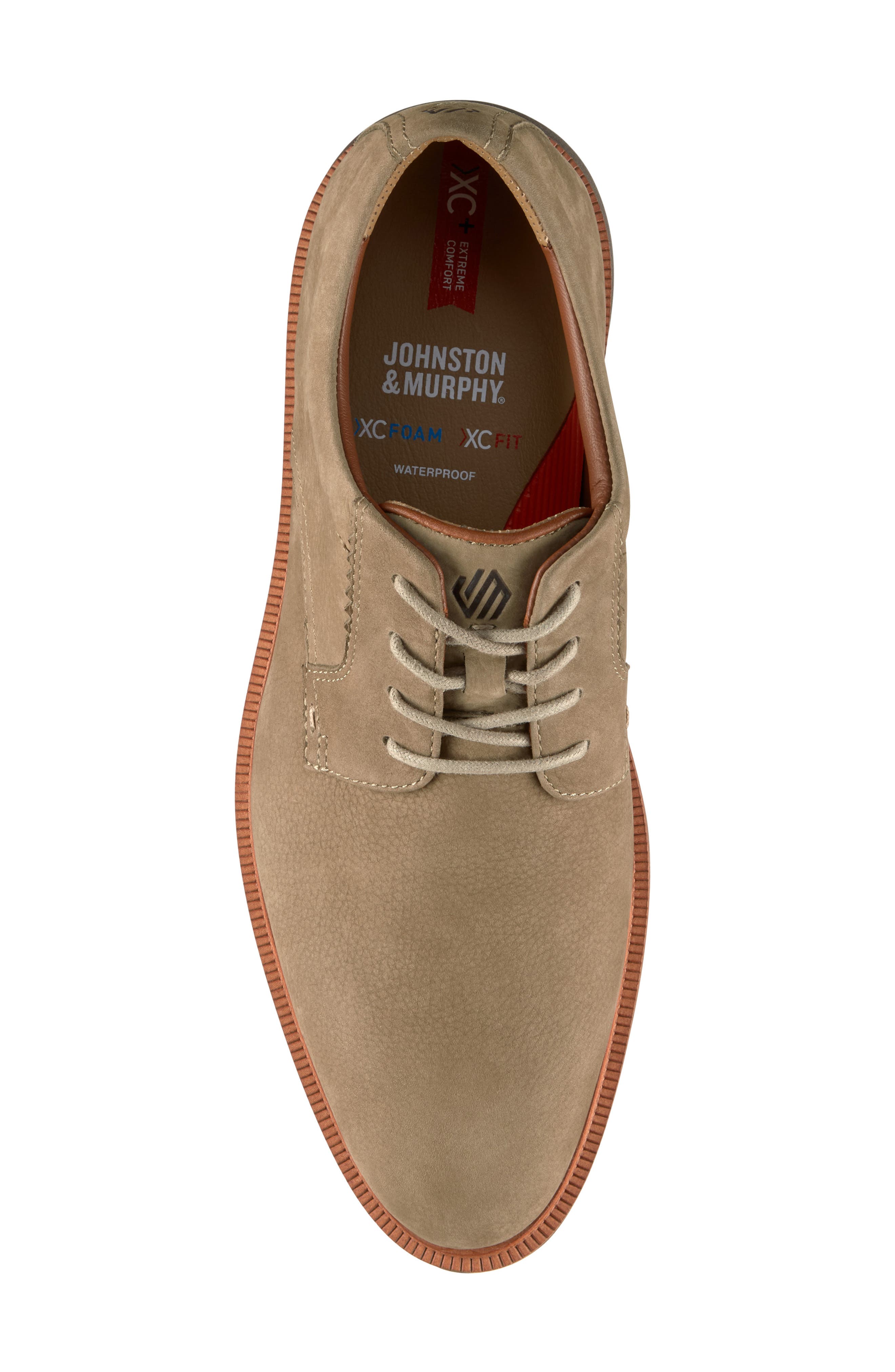 Parker Waterproof Plain Toe Derby, Alternate, color, TAUPE WATERPROOF NUBUCK