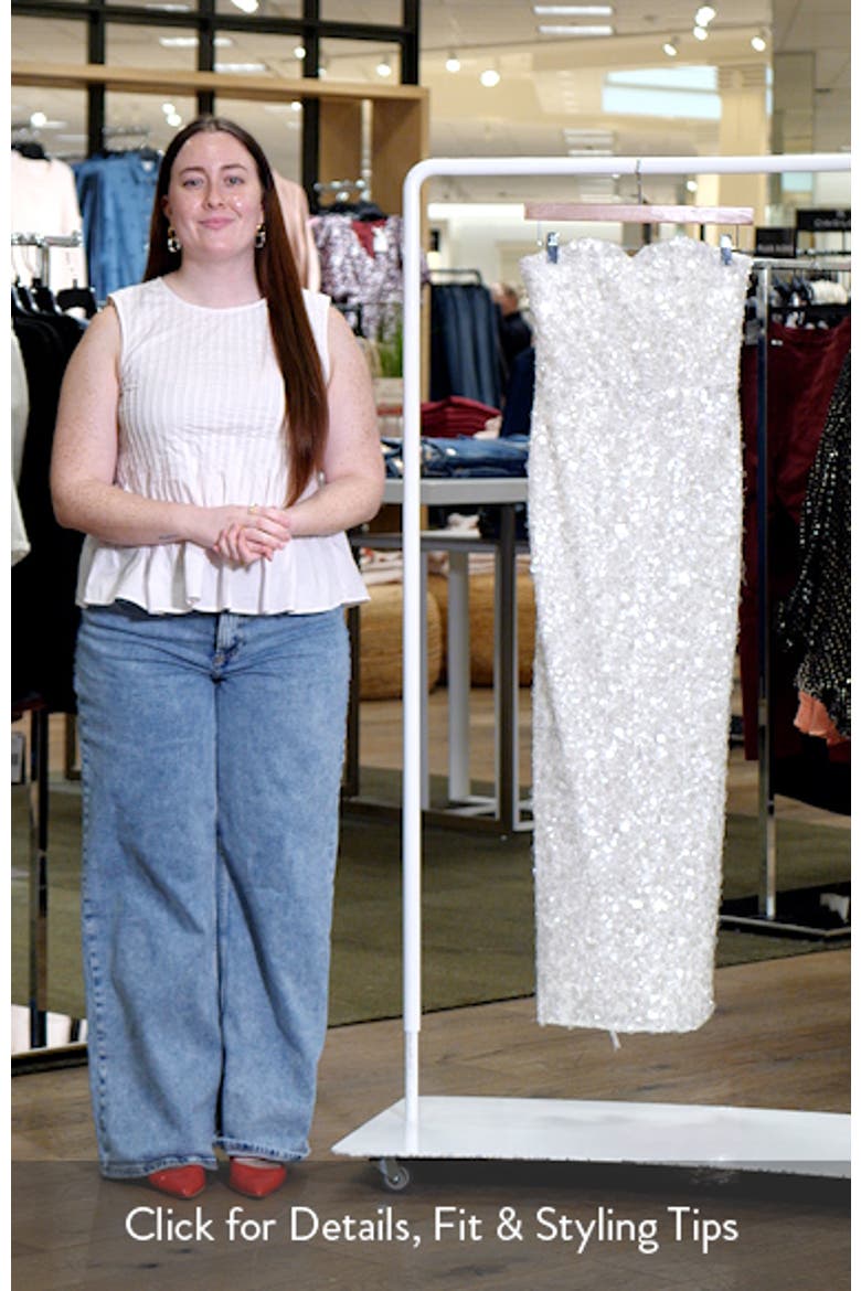 Leslie Sequin Column Gown video