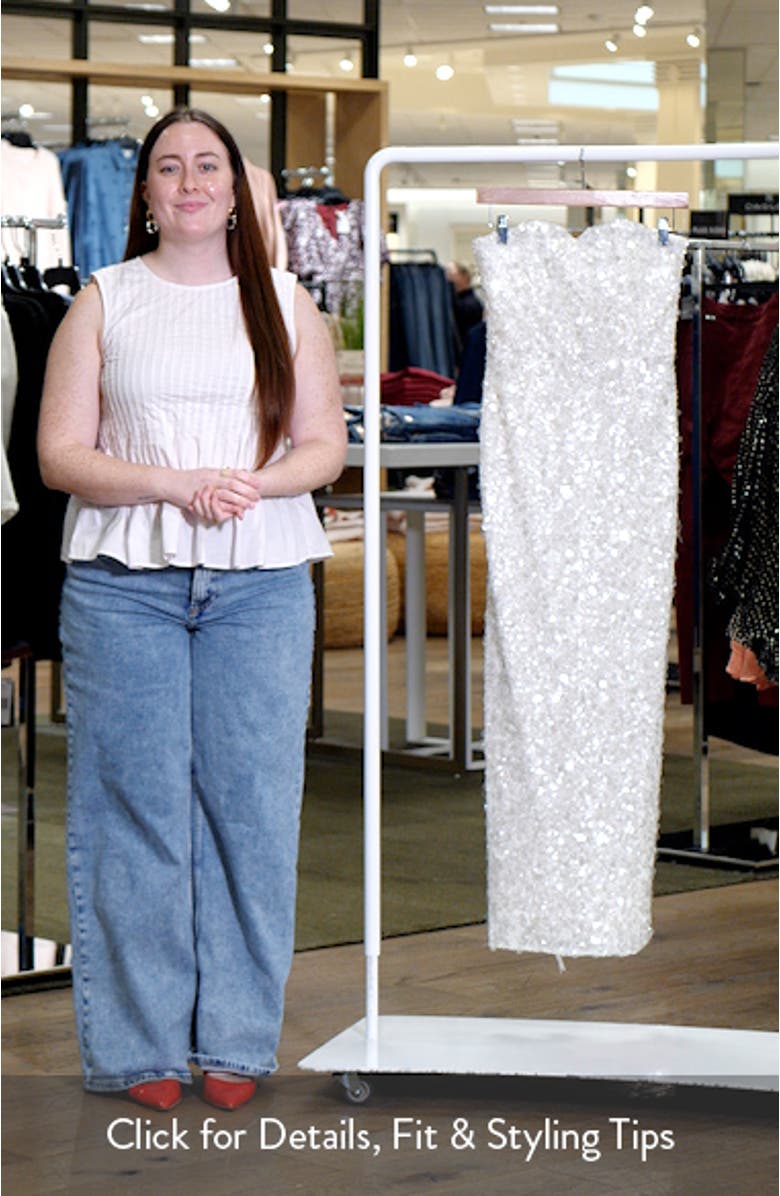 Leslie Sequin Column Gown, sales video thumbnail