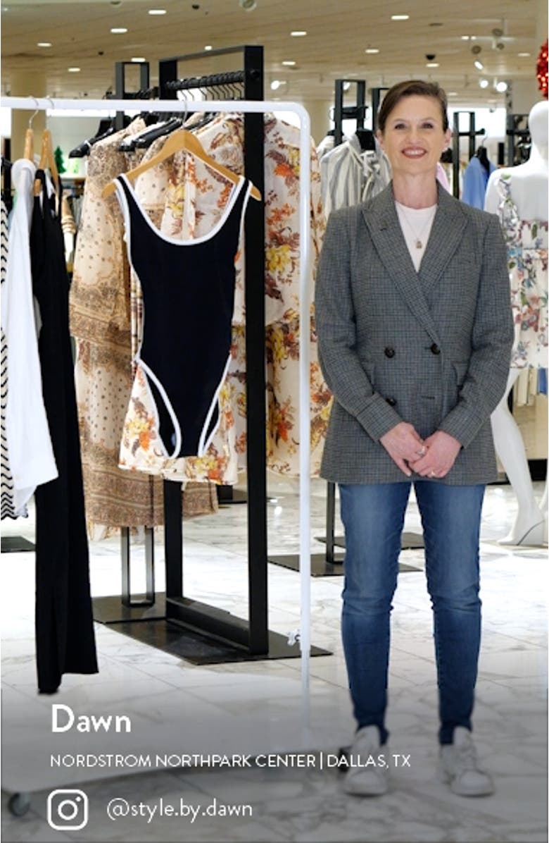 Varsity Layout One-Piece Swimsuit, sales video thumbnail