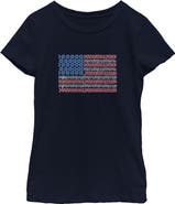 Lost Gods Girl's Lost Gods Roses and Daisies American Flag Graphic T-Shirt