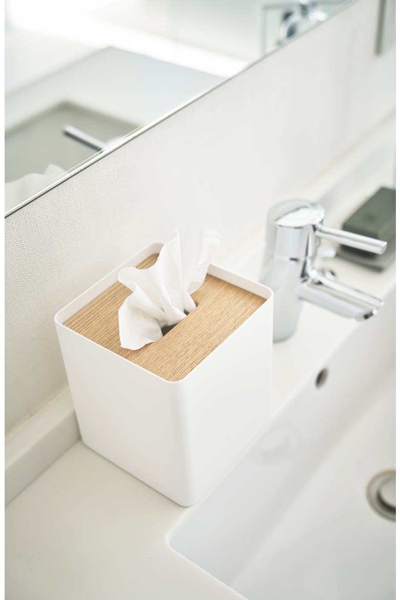 Square Tissue Box Case, Alternate, color, ASH