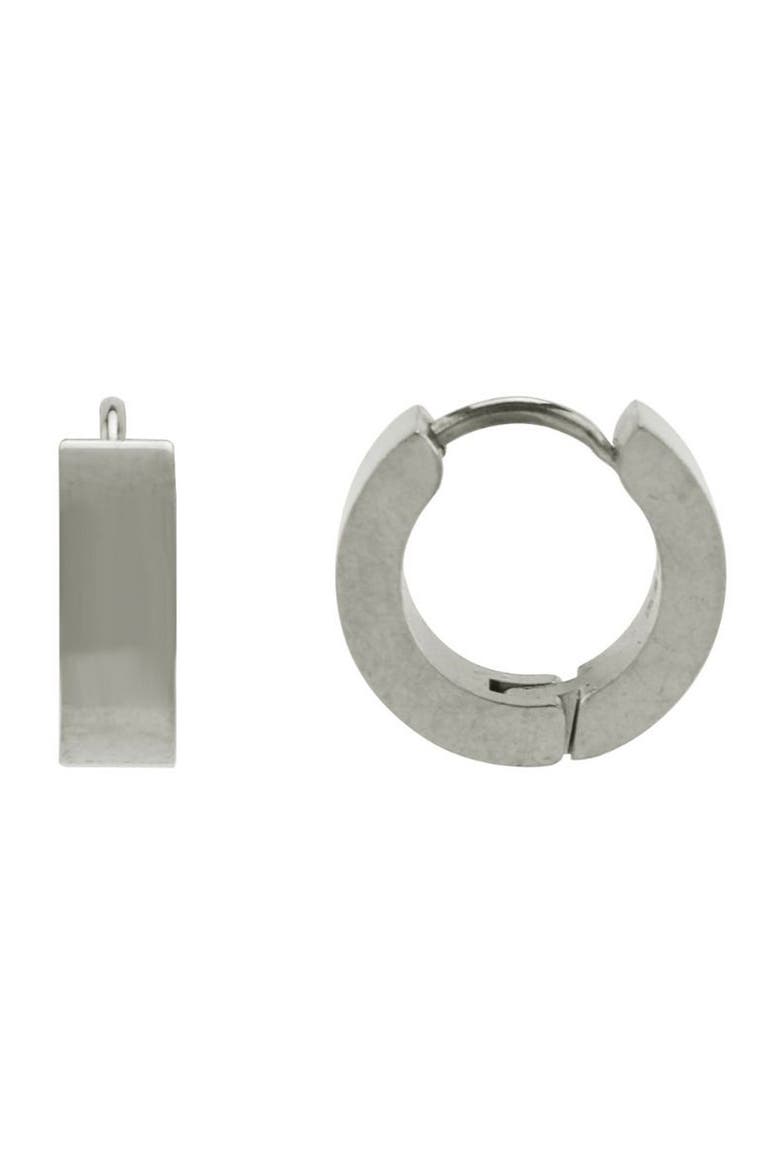 Cubic Zirconia Stud & Hoop Earrings Set, Alternate, color, SILVER