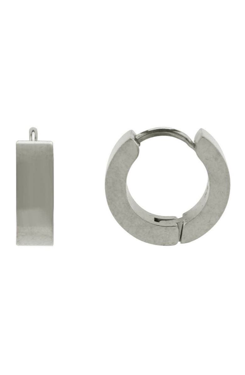 REBL Cubic Zirconia Stud & Hoop Earrings Set, Alternate, color, Silver