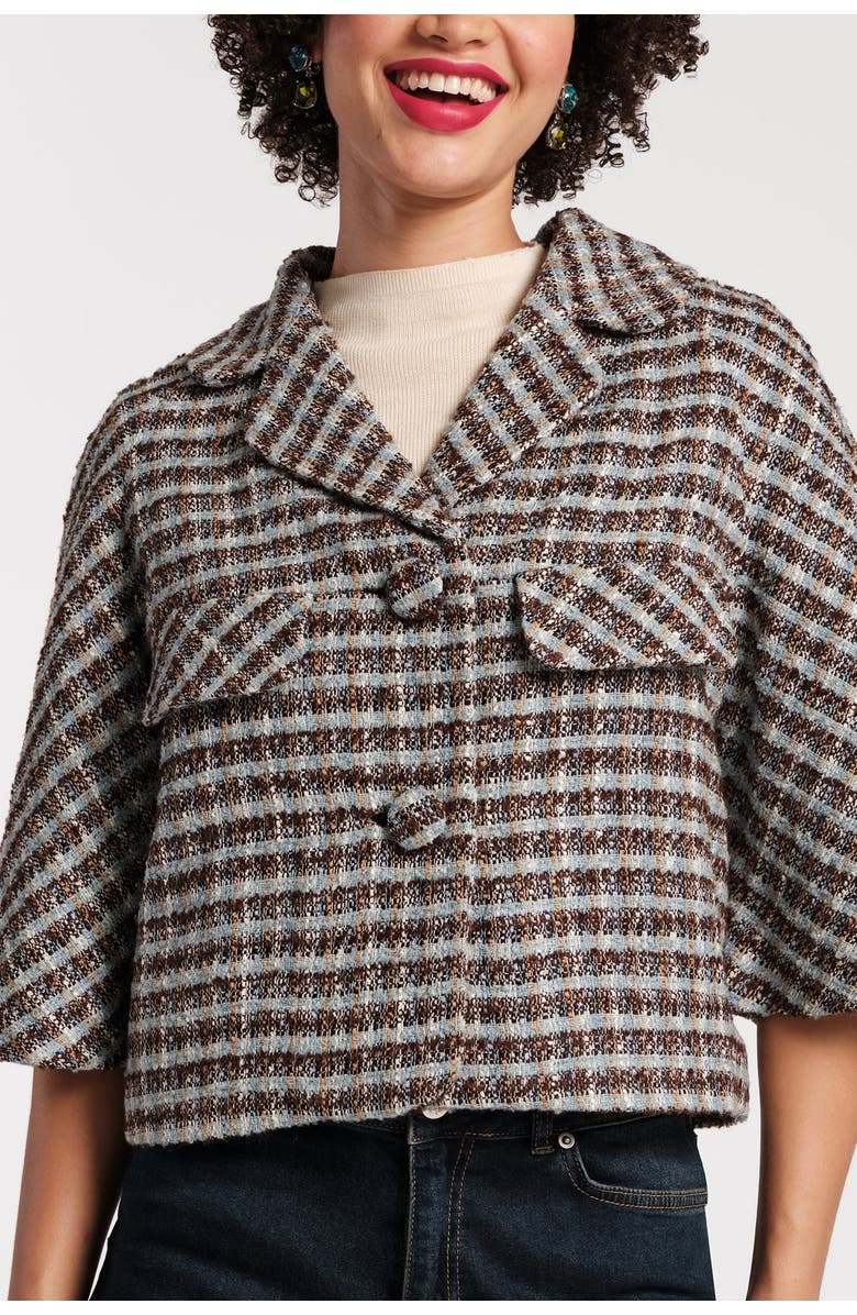 Frances Valentine Day Jacket Park Avenue Plaid Wool, Main, color, 