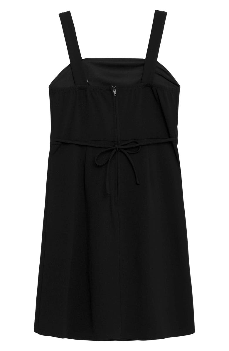 Speechless Kids' Bow Crepe Scuba Dress, Alternate, color, Black Ivory
