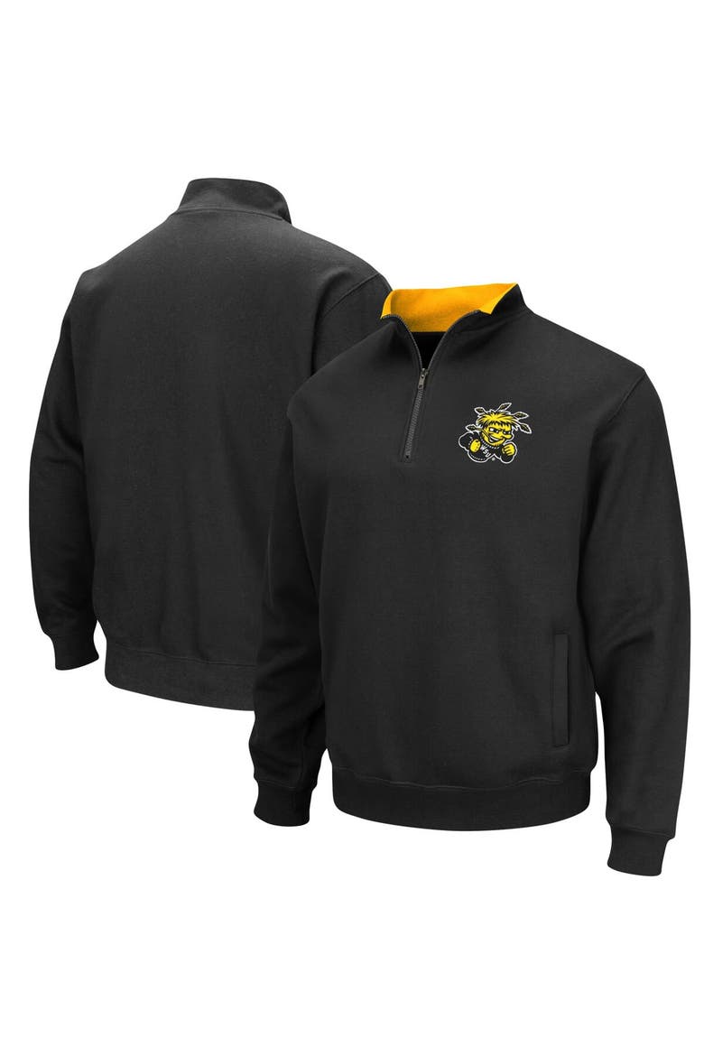 Men's Colosseum Black Wichita State Shockers Tortugas Logo Quarter-Zip Jacket, Main, color, Black