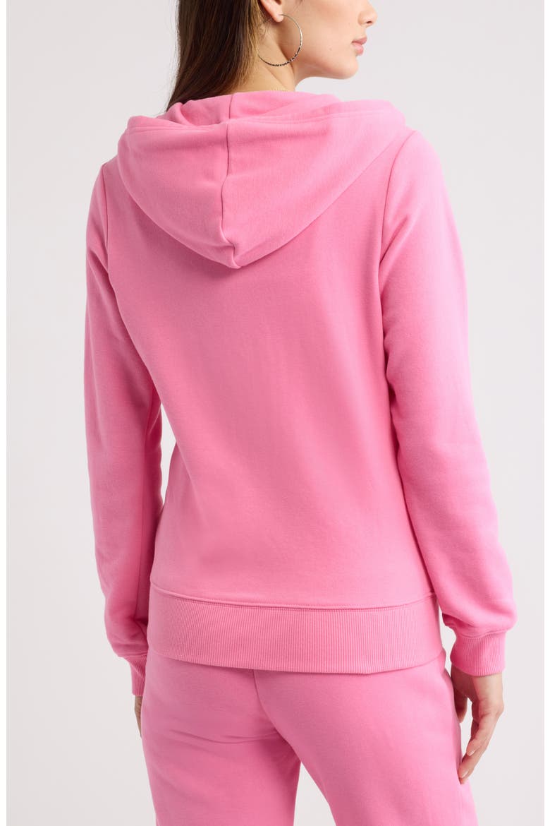 Slim Fit Terry Zip Hoodie, Alternate, color, PINK AURORA
