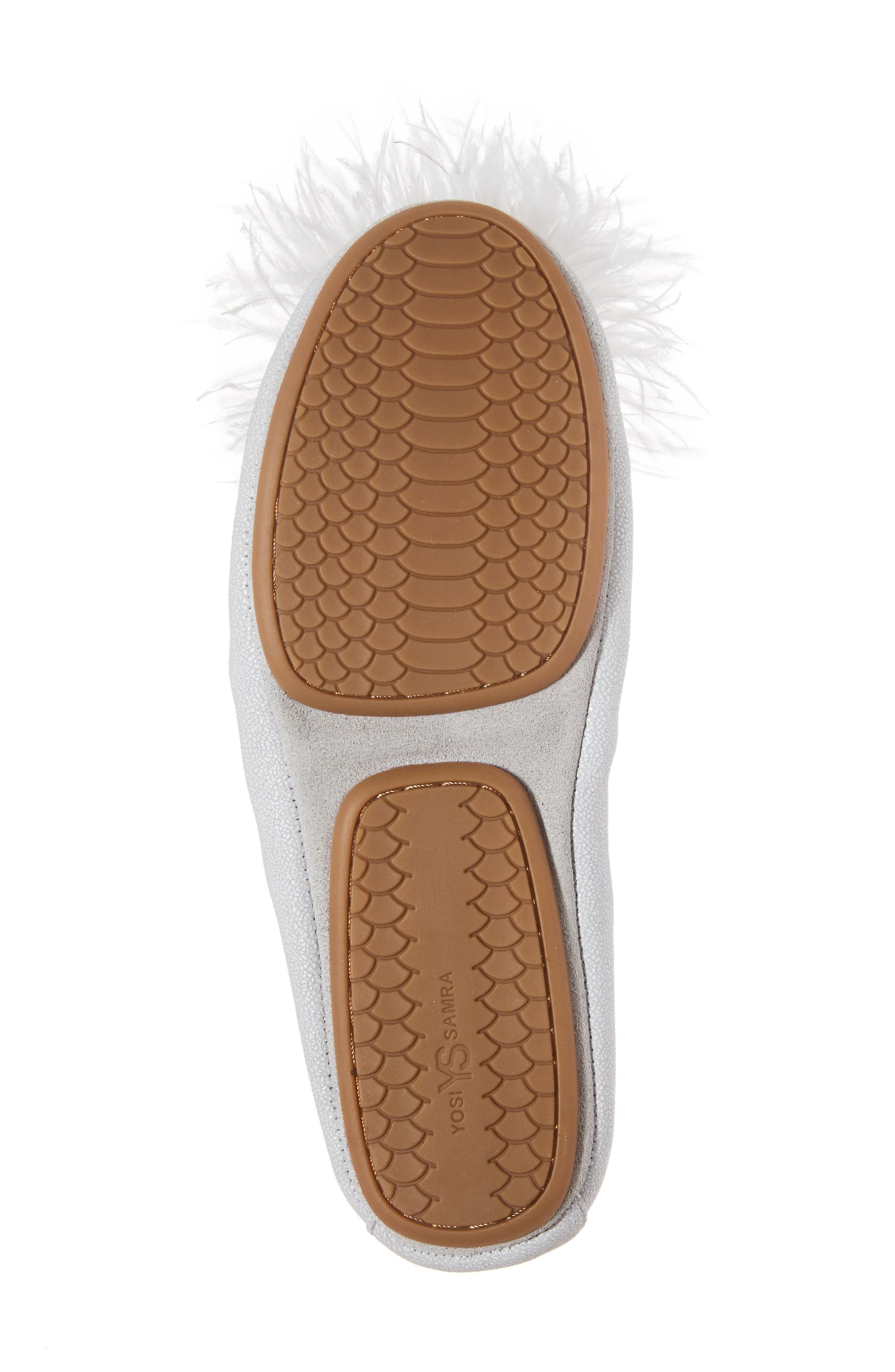 Yosi Samra Marabou Feather Pompom Flat, Alternate, color, 