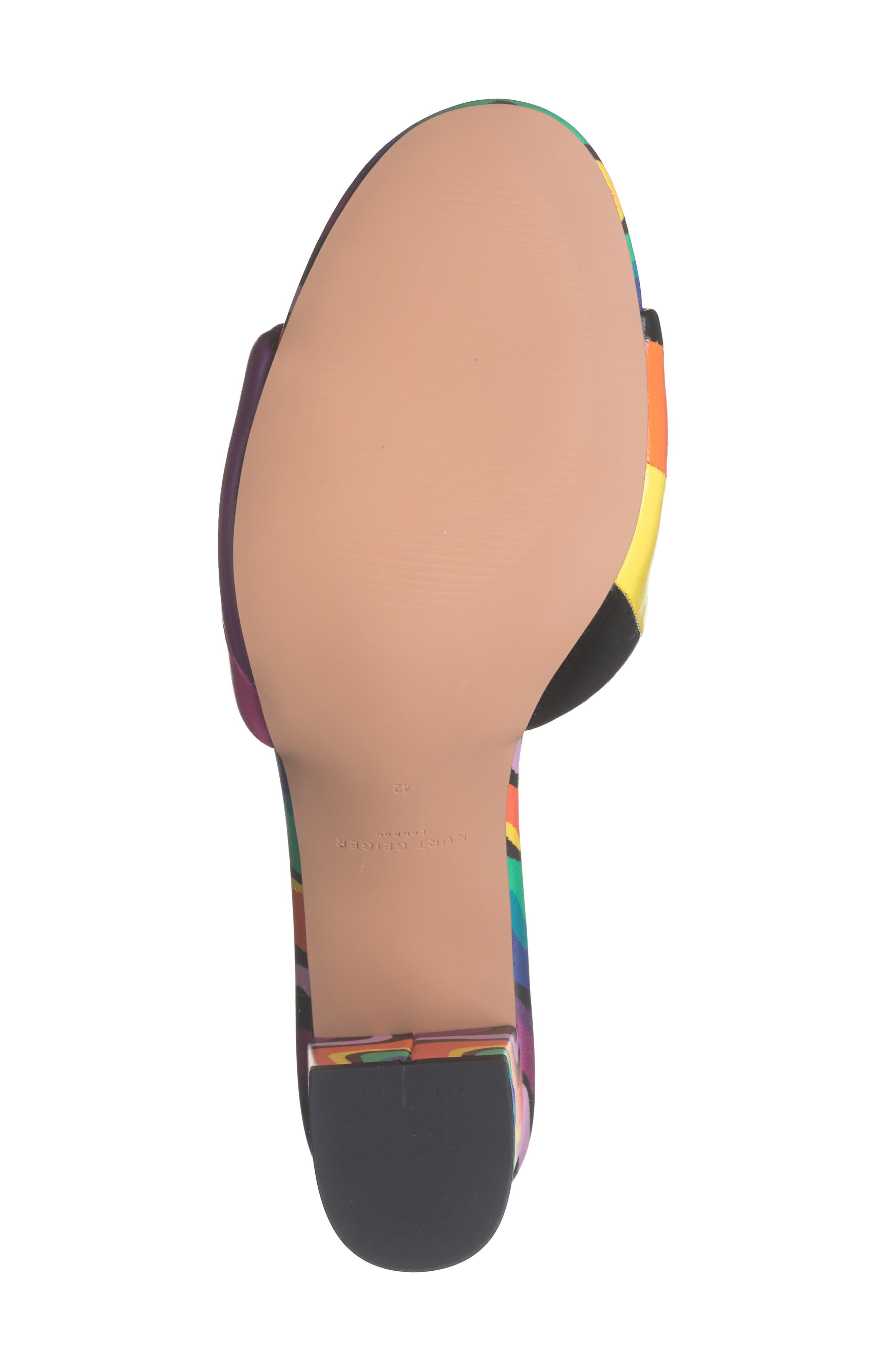 Kurt Geiger London Brixton Block Heel Slide Sandal, Alternate, color, Pink Multi