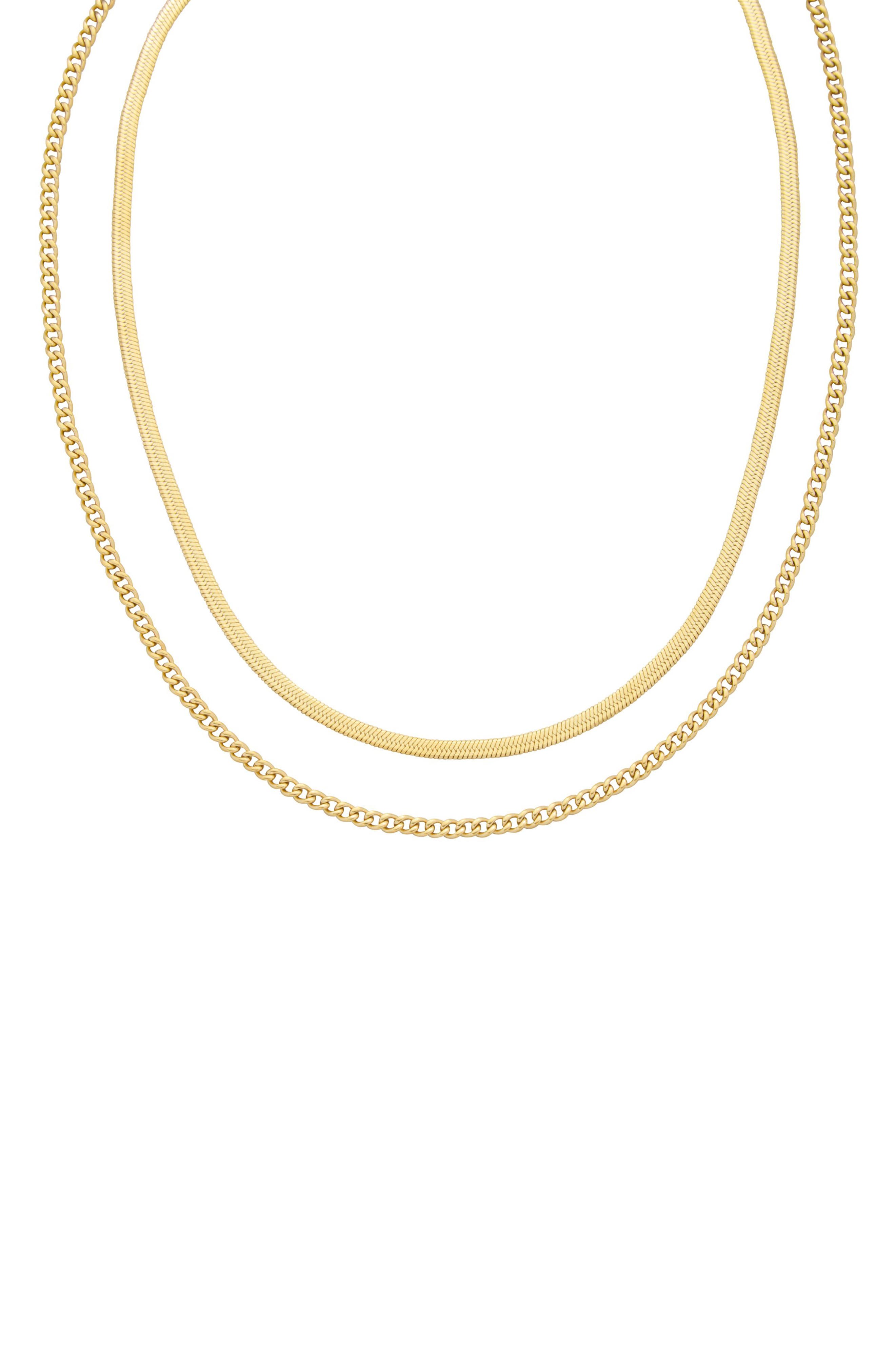 Layered 18k Gold Plate Necklace